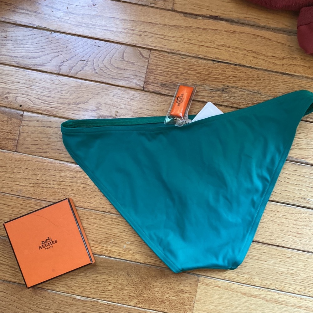 HERMES Emerald Green swim bottom : size 38 (size 6) - Picture 5 of 15